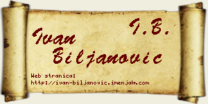 Ivan Biljanović vizit kartica